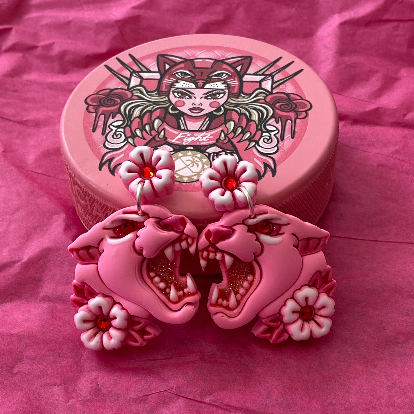 Pink in the Rink 🎀 Florida Panthers Inspired Earrings