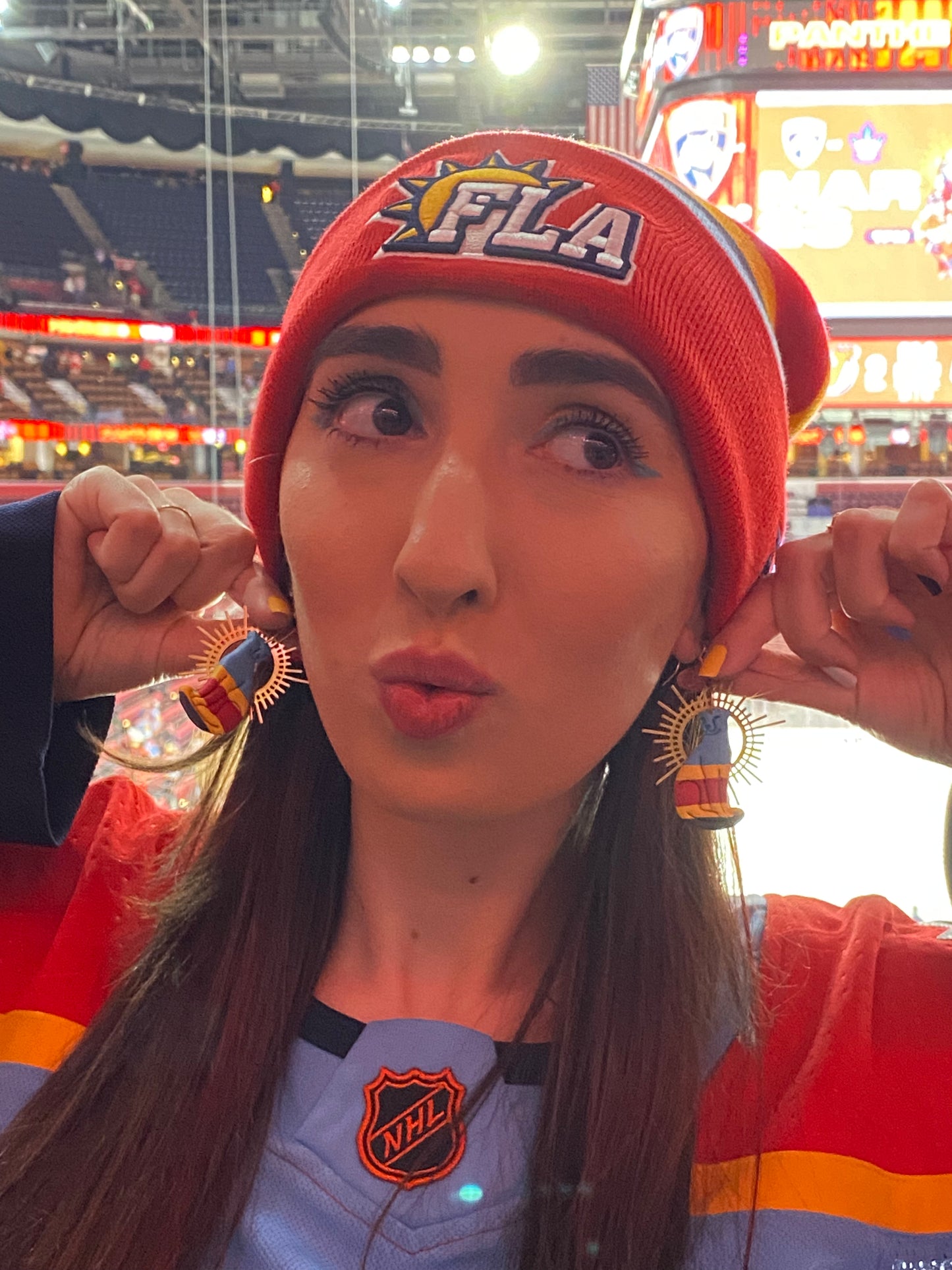 Florida Panthers Reverse Retro Inspired Earrings