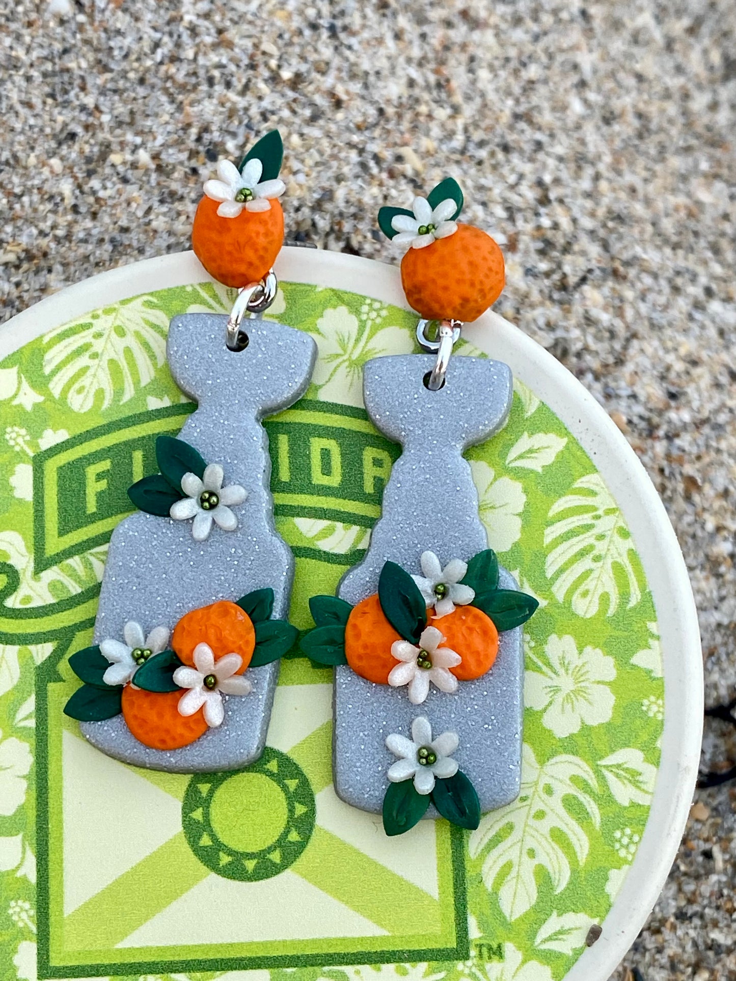 Stanley Cup Earrings - State Flower Collection - Florida Orange Blossom