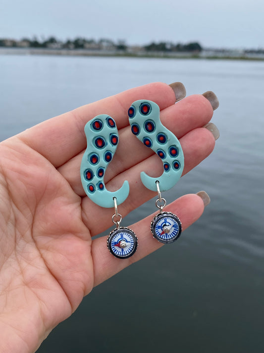 Seattle Kraken Tentacle Earrings