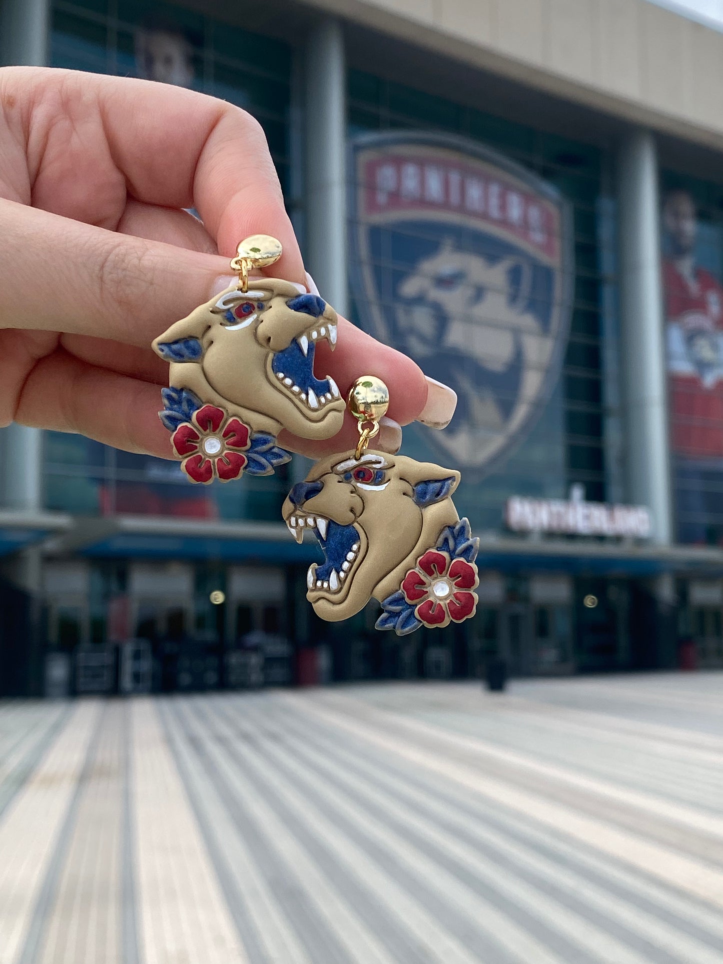 Florida Panthers Inspired Earrings