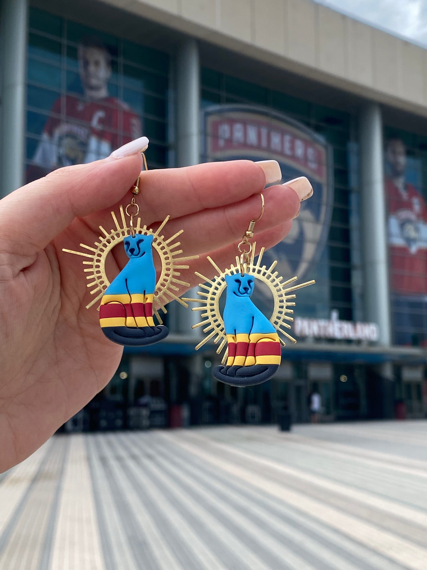 Florida Panthers Reverse Retro Inspired Earrings